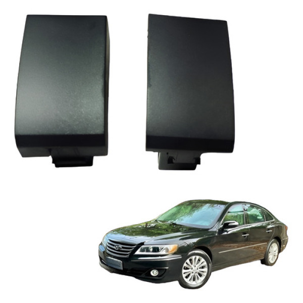 Par Botão Falso Acabamento Painel  Hyundai Azeraa 09 Re 2010 Preto