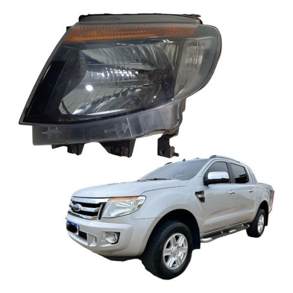 Farol Esquerdo Ford Ranger 2013  2015 Esquerdo/motorista