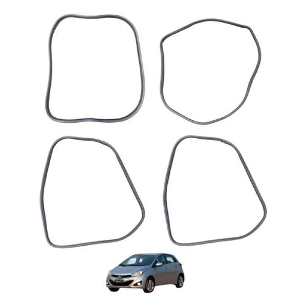 Jogo Borracha Porta Hyundai Hb20 Hatch 2013