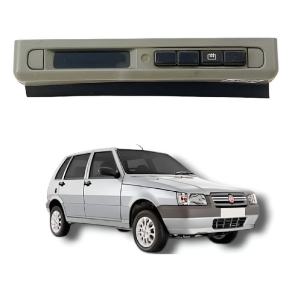 Molldura Radio Fiat Uno Mille Fire Flex 08 Prateado