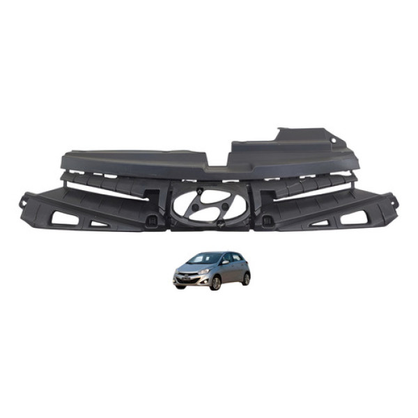 Grade Superior Parachoque Hyundai Hb20 2013 863531s010  Verde-escuro Fosco