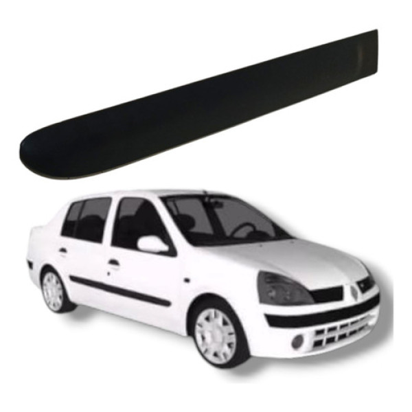 Friso Porta Traseira Direita Renault Clio Megane 2004 Preto