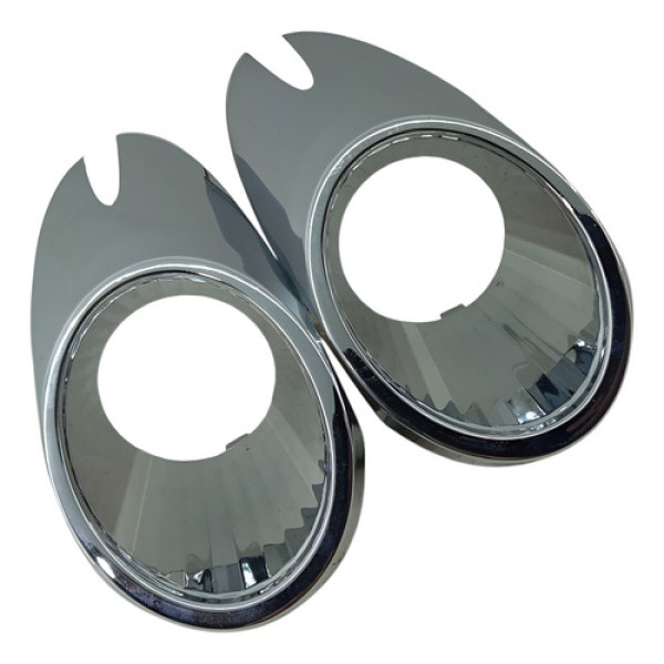 Par Moldura Milha Cromado Fiat Siena Palio 2008 2012 Cromado Ambos Lados