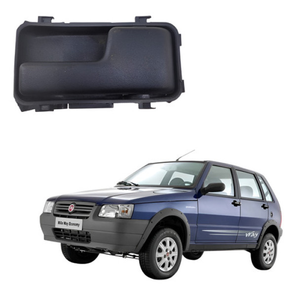 Maçaneta Interna Dianteira Ld Fiat Uno Mille 2012 59617230 Preto Dianteira