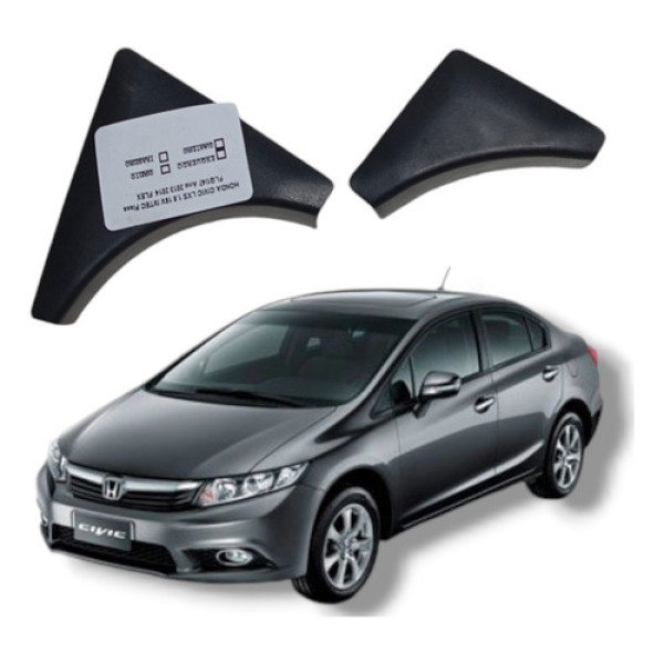 Par Acabamento Interno Porta Direita Honda Civic Lxs 2012 16 Direito Preto