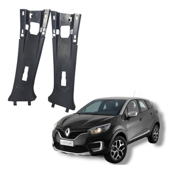 Par Acabamentos Coluna Superior Renault Captur 2018 A 2021