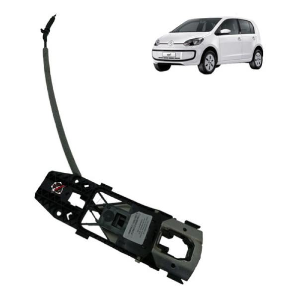 Suporte Maçaneta Traseira Direita Volkswagen Up Take 2015 Preto Dianteira