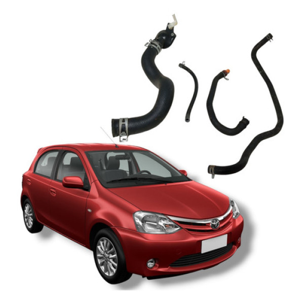 Jogo Mangueira Água Radiador Toyota Etios 1.5 2012 A 2020