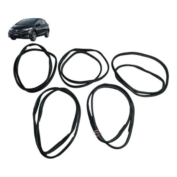 Jogo Borracha Guarnição Portas Honda Fit 2017