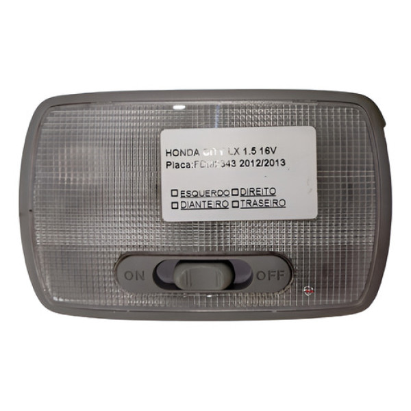 Luz Teto Central Cortesia Honda City Lx 1.5 2012