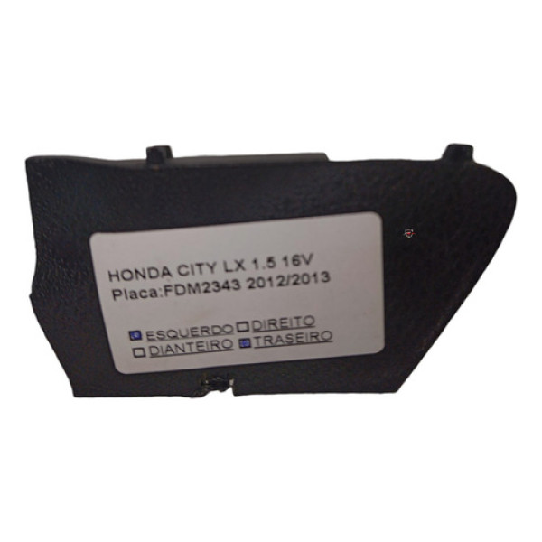 Tampa Forro Porta Traseiro Esquerdo Honda City Lx 1.5 2012 Preto Traseira