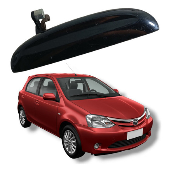 Maçaneta Externa Dianteira Direita Toyota Etios 2012 A 2020 Preto Dianteira