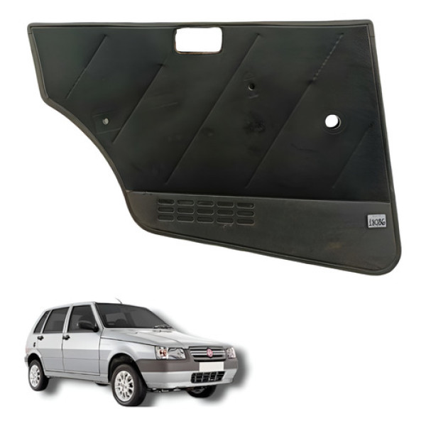 Forro Porta Traseira Esquerda Fiat Uno Mille Fire Flex 2008 Prateado