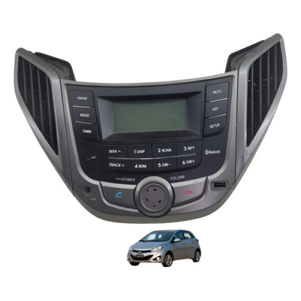 Central Multimidia Hyundai Hb20 2013 Preto/cinza