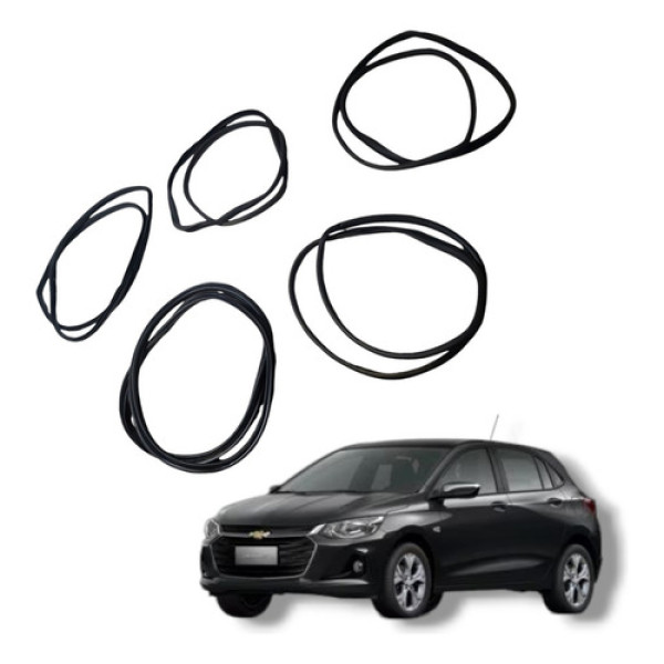 Jogo Borracha Guarnição Porta Gm Onix Turbo 2020 2023