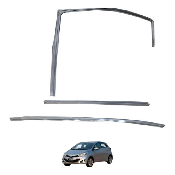 Kit Borracha Pestana Traseira Direita Hyundai Hb20 2013 Verde-escuro