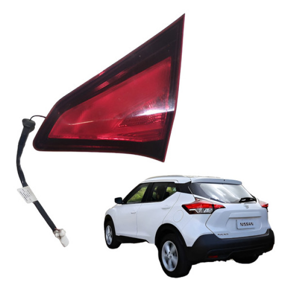 Lanterna Tampa Traseira Esquerda Nissan Kicks 2017 2020 Esquerdo/motorista Vermelho