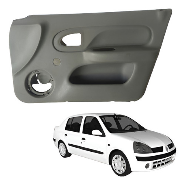 Forro Porta Dianteiro Direito Passageiro Renault Clio 2004 Preto