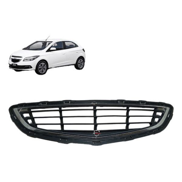 Grade  Inferior  Parachoque Dianteiro Chevrolet Onix 2014 Preto