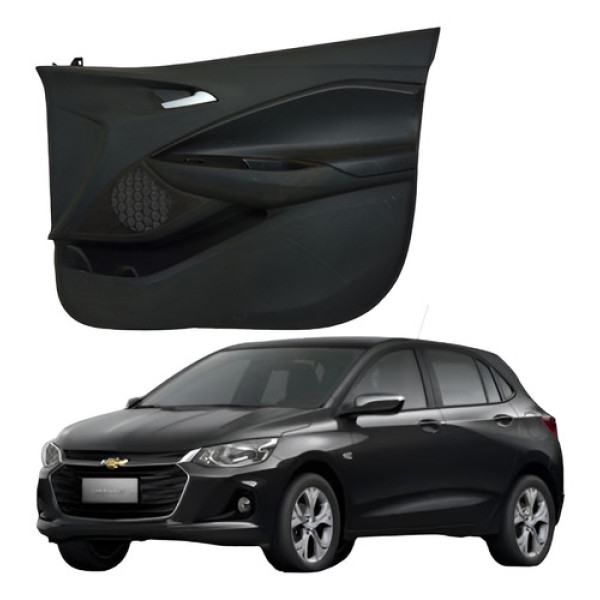 Forro Porta Dianteiro Direito Gm Onix Turbo 2020 A 2023 Preto