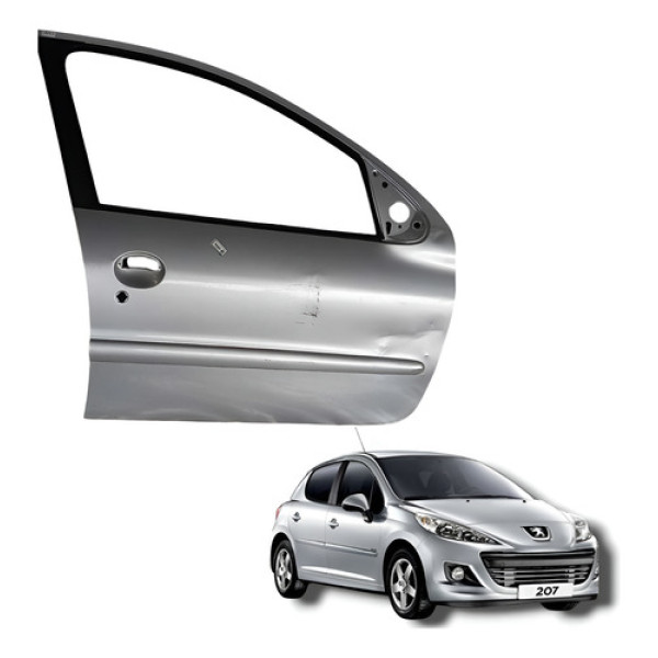 Porta Dianteira Direita Peugeot 207  2010 Dianteira Direito Prata