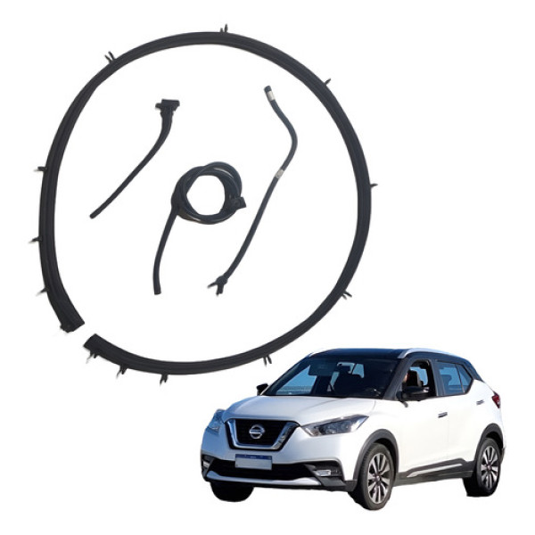 Kit Borrachas Mangueira Brucutu Capo Nissan Kicks 2017 2019