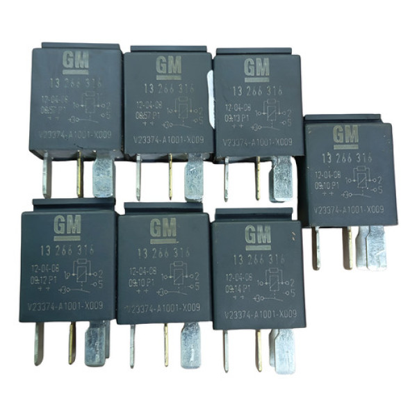 Jogo Rele Auxiliar Gm Meriva Corsa Montana 2003 2012 Preto