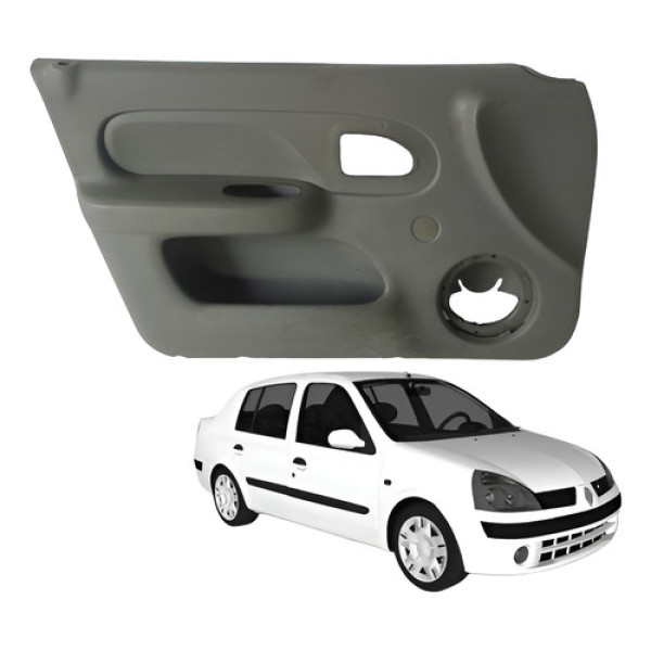 Forro Porta Dianteiro Esquerdo Motorista Renault Clio 2004 Preto