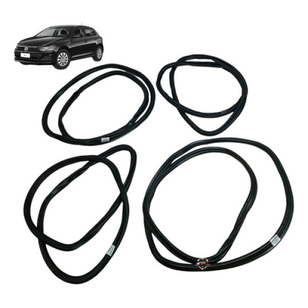 Jogo Borracha Guarnição Porta Volkswagen Polo 2019