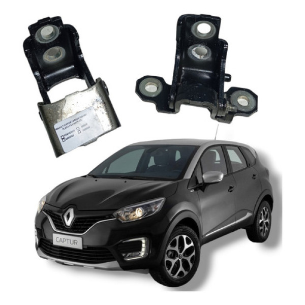 Par Dobradiça Porta Dianteira Esquerda Captur 2018 A 2021
