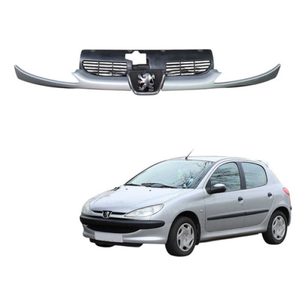 Grade Superior Peugeot 206 Presence 1.4 2008 Prateado Brilhante