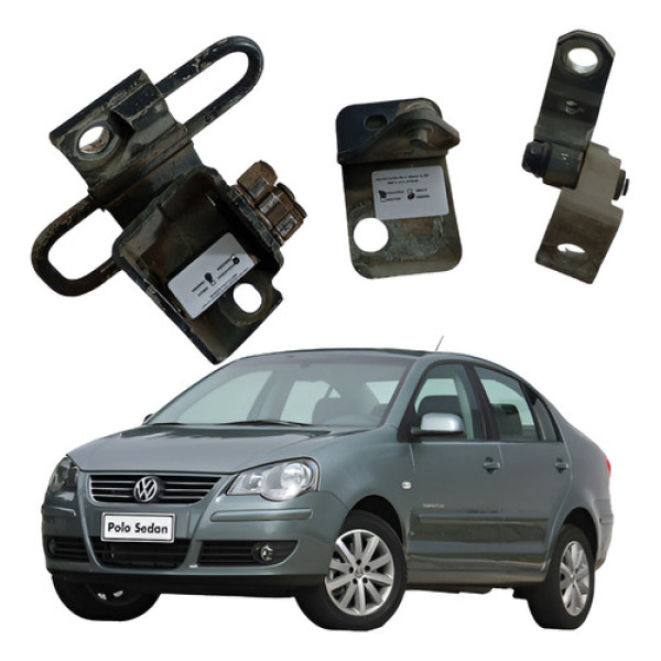 Kit Dobradiça Porta Traseira Esquerda Vw Polo Sedan 2008 13