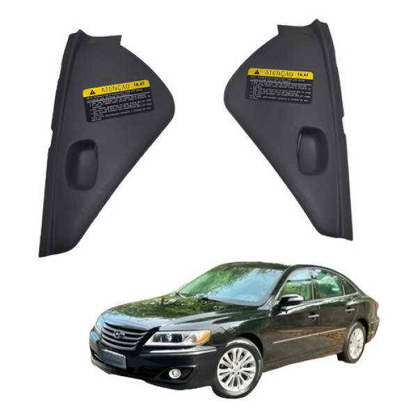 Par Acabamento Painel Lateral  Azera 2008  11 Preto