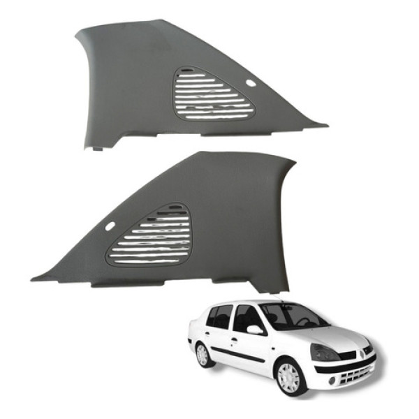 Par Acabamento Coluna Traseira Renault Clio Sedan 2004