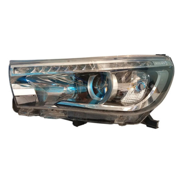 Farol Esquerdo Hilux Pick Up 2016 Recuperado E Com Detalhes Esquerdo/motorista