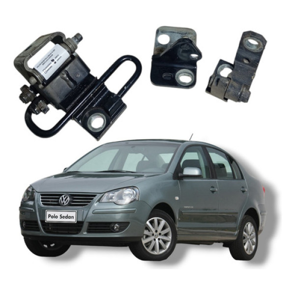 Kit Dobradiça Porta Traseira Direita Vw Polo Sedan 2008 2013