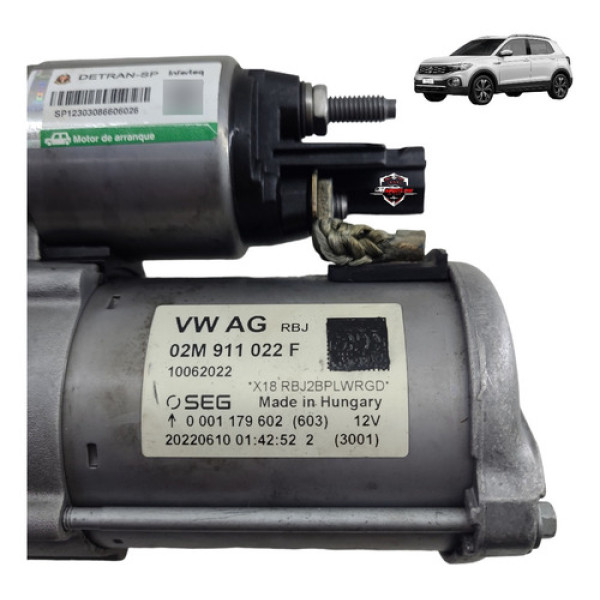 Motor Partida Arranque Volkswagen T-cross 1.4 2023