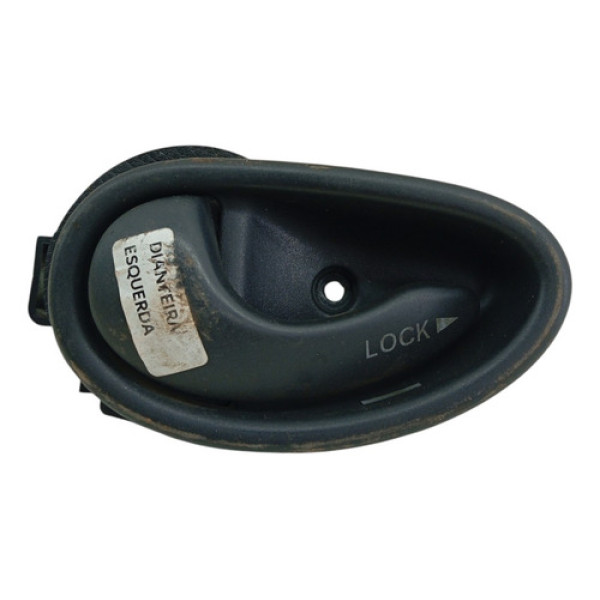 Maçaneta Interna Porta Dianteira Esquerda Fiat Siena 2007 Preto Dianteira