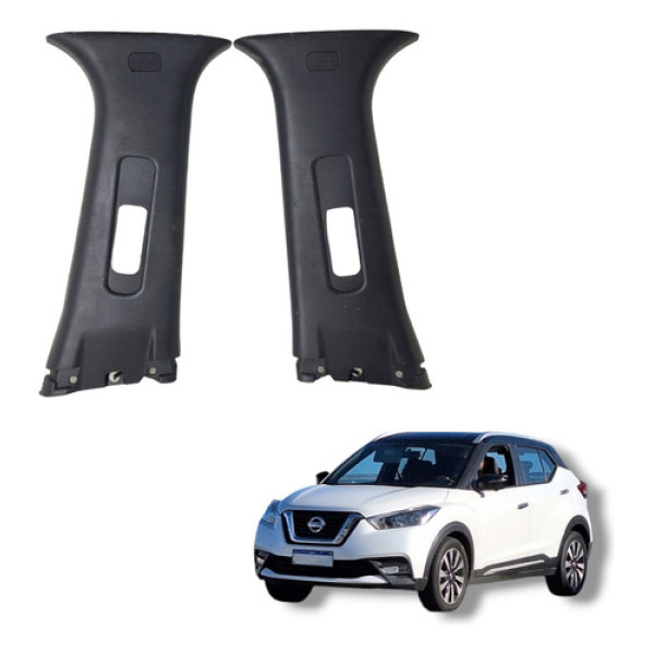 Par Acabamento Superior Coluna Nissan Kicks 2016 A 2020