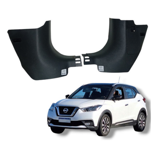 Par Soleira Dianteiras Nissan Kicks 2016 A 2020 Preto