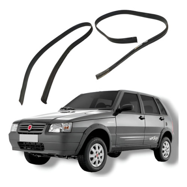 Par Borracha Teto Fiat Uno Mille 1.0 Fire 2012 Preto