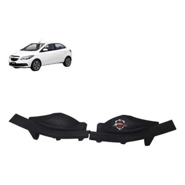 Par Soleira Acabamento Traseiro Chevrolet Onix 2014 Preto