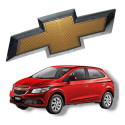 Emblema Grade Dianteira Chevrolet Onix 2013 A 2020 Cinza