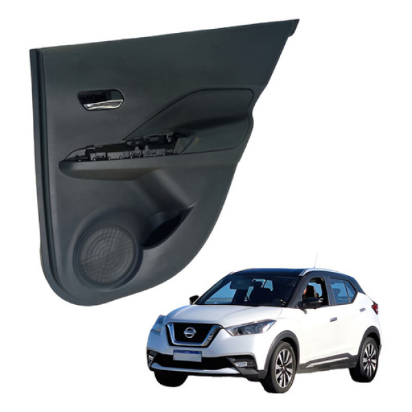 Forro Porta Traseiro Direito Nissan Kicks 2016 A 2020 Preto