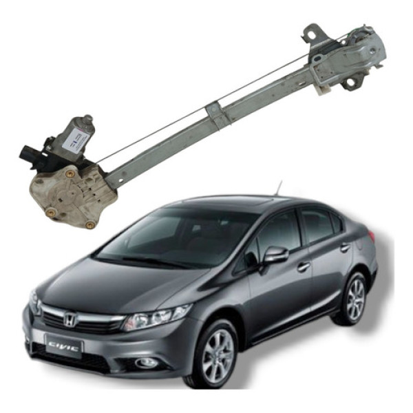 Máquina Vidro Traseira Direita Honda Civic Lxs 2012 2016