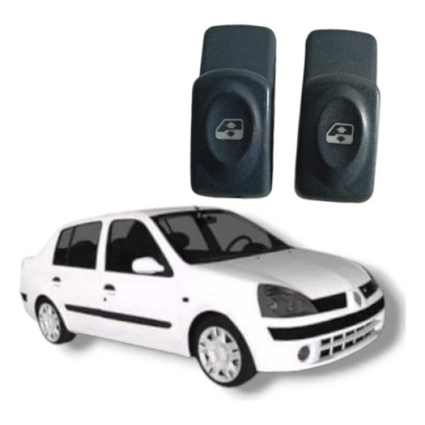 Par Botão Vidro Elétrico Renault Clio Megane 2004
