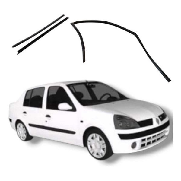 Jogo Borracha Porta Dianteira Direita Renault Clio Megane 04