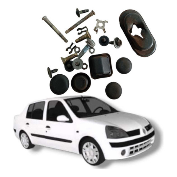 Jogo Parafuso Porta Dianteira Direita Renault Clio Megane 04