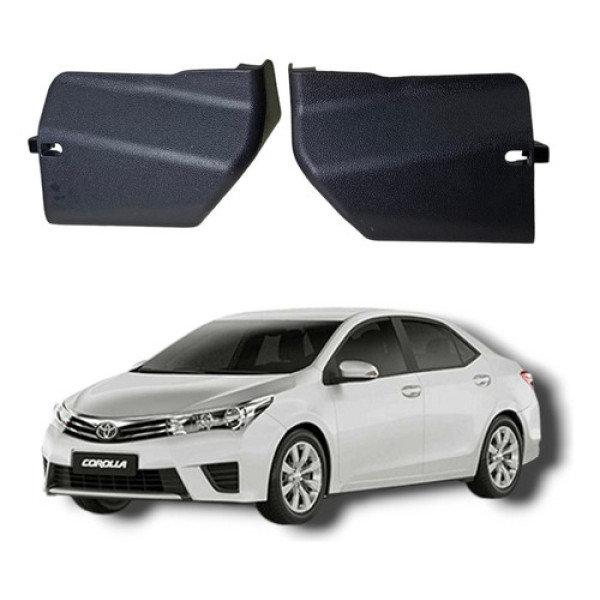 Par Acabamento Dianteiro Banco Trilho Moldura Corolla 2016 Preto