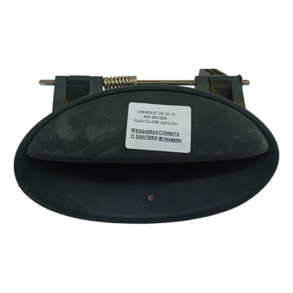 Maçaneta Externa Traseira Esquerda Chevrolet Celta 2004 Preto Traseira